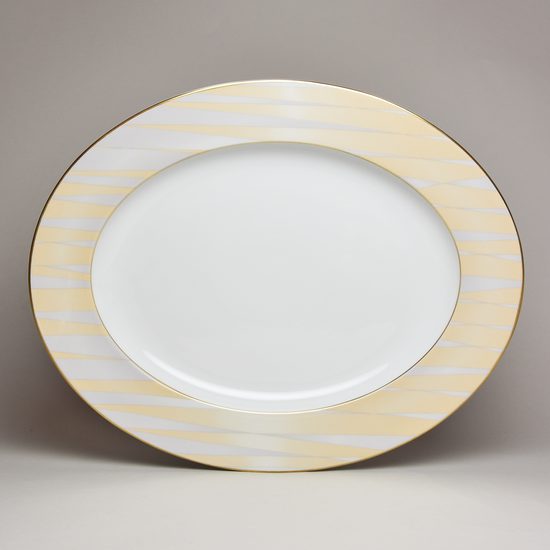Dish oval 33 cm, Granat Marsala 3732, Tettau porcelain