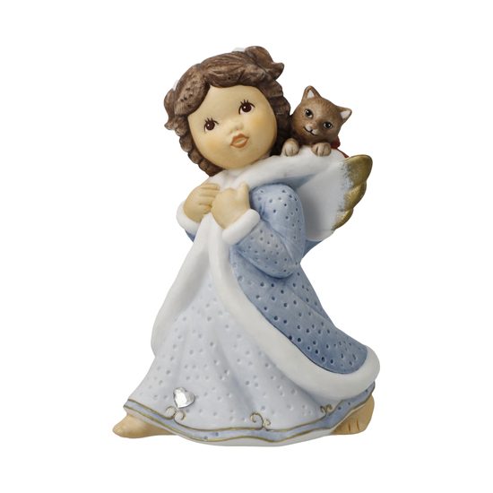 Angel Purring Companion 7 / 5 / 10cm, biscuit china, Nina & Marco, Goebel