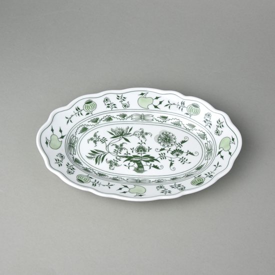 Dish oval 24 cm, Green Onion pattern, Český porcelán a.s.