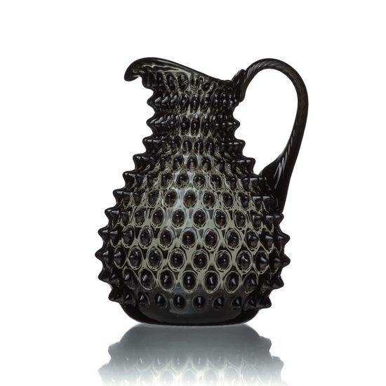 Crystal Jug 2000 ml, Smoke - Polka Dot, Kvetna 1794 Glassworks