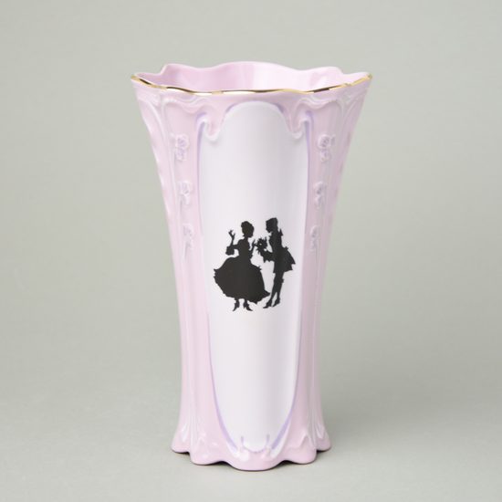 Váza 19,9 cm, Olga 418, Růžový porcelán z Chodova