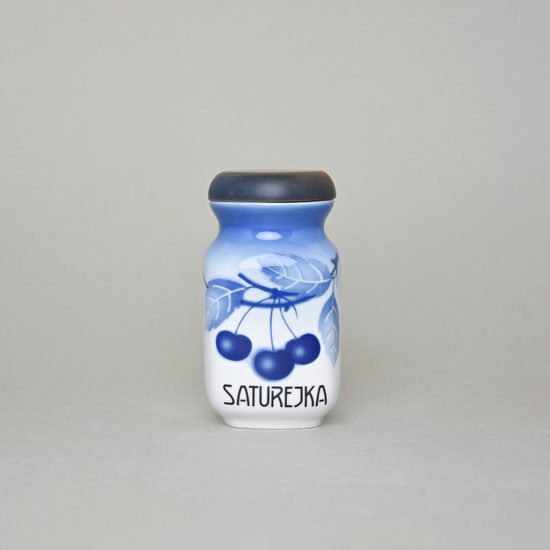 Spice box 0,2 l, Thun 1794 Carlsbad porcelain, BLUE CHERRY