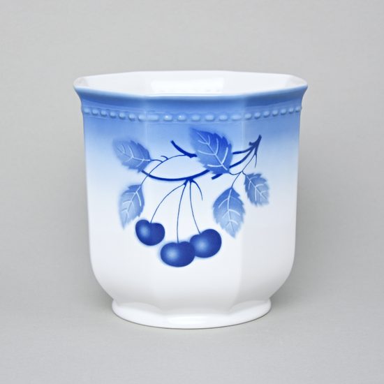 Flower pot 17,8 x 17,2 cm, Thun 1794, karlovarský porcelán, BLUE CHERRY