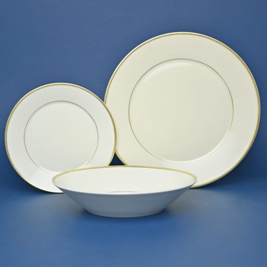Lea ivory + gold: Plate set for 6 pers., Thun 1794