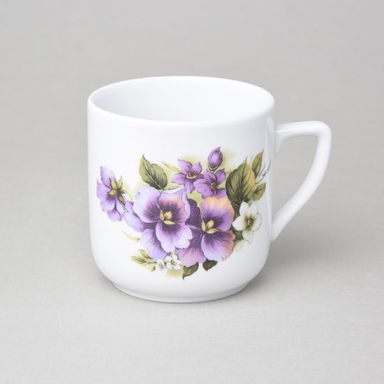 Hrnek Pětka 0,38 l, macešky, Český porcelán a.s.