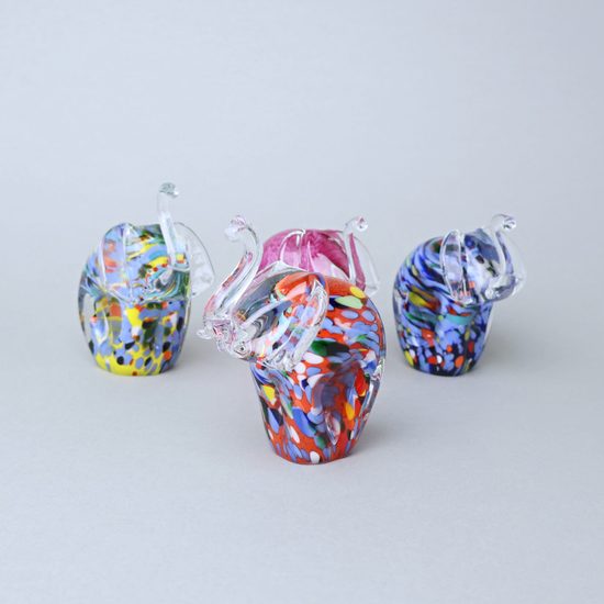 Elephant – solid glass, 11 cm (random decor selection), GlasStar Bohemia Glass