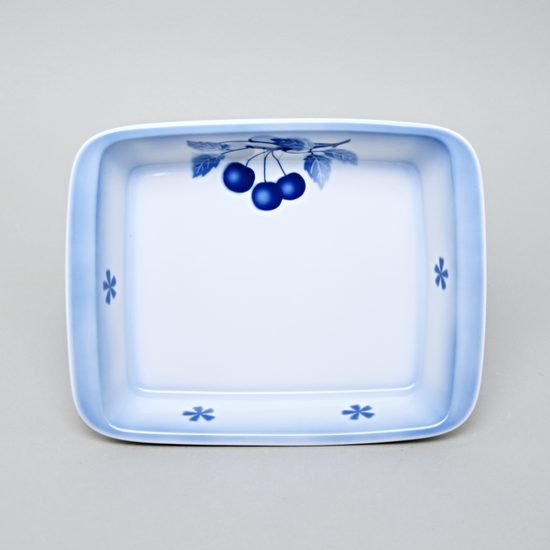 Baking bowl 26 cm, Thun 1794 Carlsbad porcelain, BLUE CHERRY