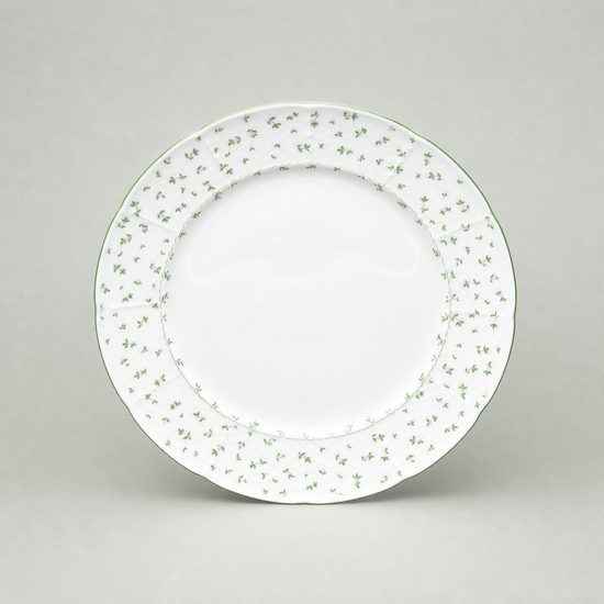 Dessert / breakfast plate 21 cm, Thun 1794, karlovarský porcelán, Natálie green flowers