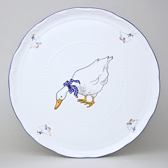 Talíř dortový 30 cm, Ophelia husy, THUN 1794