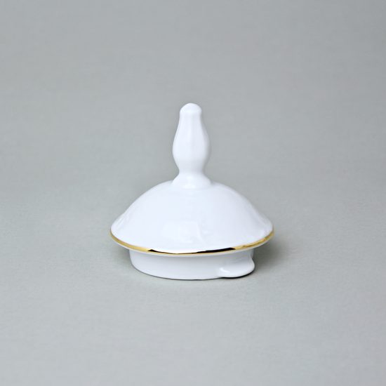 Víčko ke konvi kávové a čajové 1,2 l, Thun 1794, karlovarský porcelán, BERNADOTTE zlatá linka