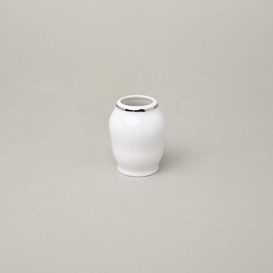 Dose for toothpicks, Thun 1794 Carlsbad porcelain, BERNADOTTE platinum band