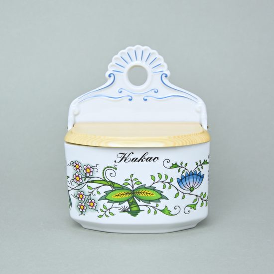 Wall jar 0,7 l, sign: Kakao 0,70 l, Colour Onion pattern