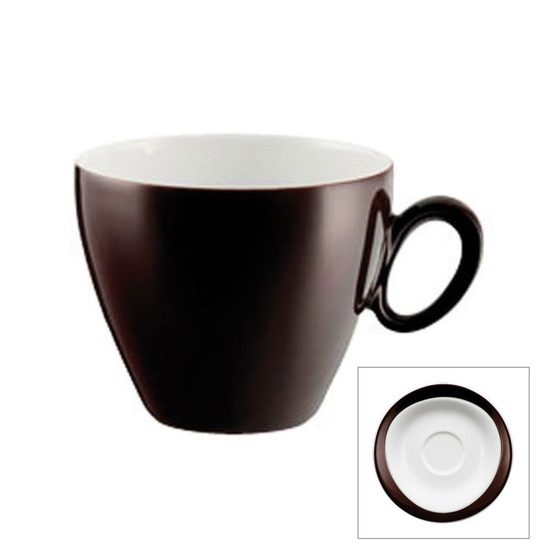 Coffee cup and saucer, Trio 23602 Dark Chocolate, Seltmann Porcelain