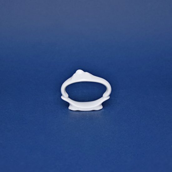 Napkin ring, Thun 1794 Carlsbad porcelain, BERNADOTTE white