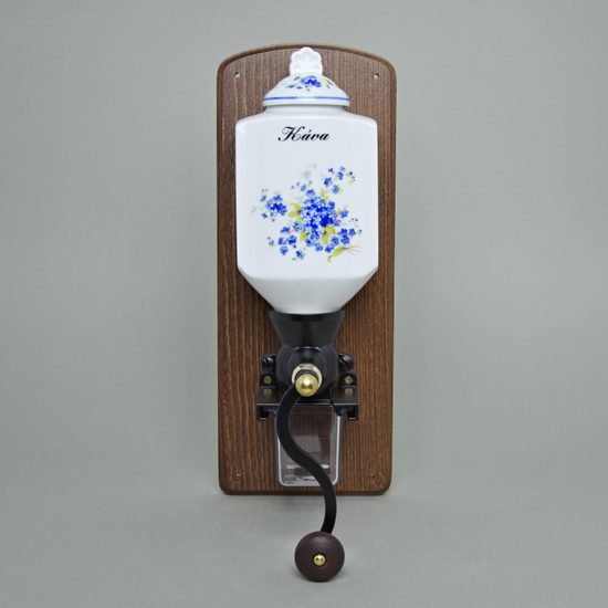 Coffee mill wall 35 cm, Forget-me-not-flower, Cesky porcelain