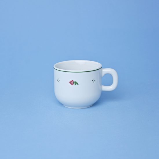 Cup 180 ml, red flowers + green, Benedikt 1882