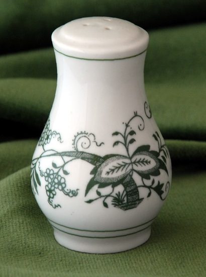 Pepper shaker 7,5 cm, Green Onion Pattern, Cesky porcelan a.s.