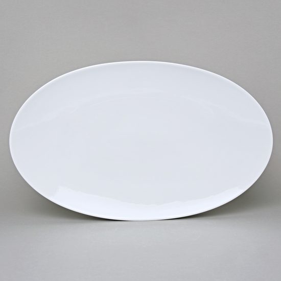 Dish oval 41 x 25,4 cm, Thun 1794 Carlsbad porcelain, Loos white