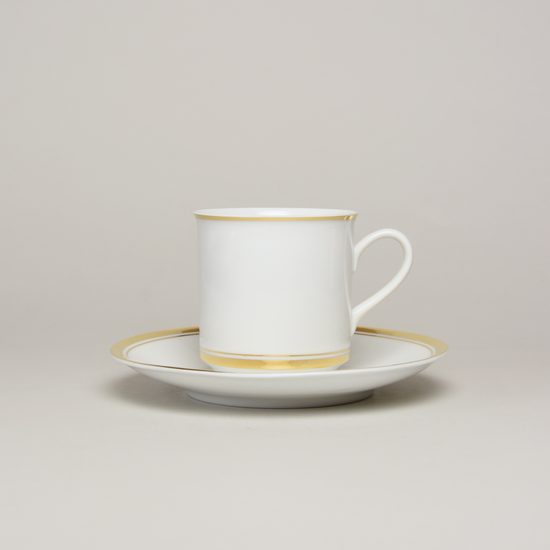 511: Cup 150 ml + saucer, Sabina, gold, Leander Loučky