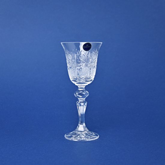 Liqueur Glass on stand 80 ml, Cut Classic 500PK, 15 cm, Crystal Bohemia