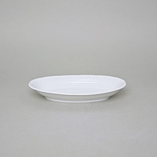 Oval side dish 21 cm, Thun 1794 Carlsbad porcelain, Natalie white