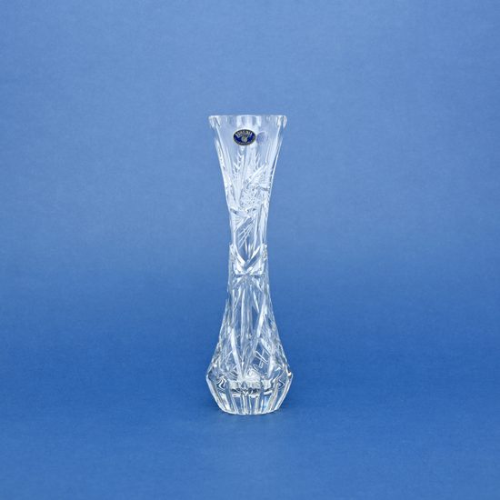 Crystal Hand Cut Vase, Pinwheel, 245 mm, Crystal BOHEMIA