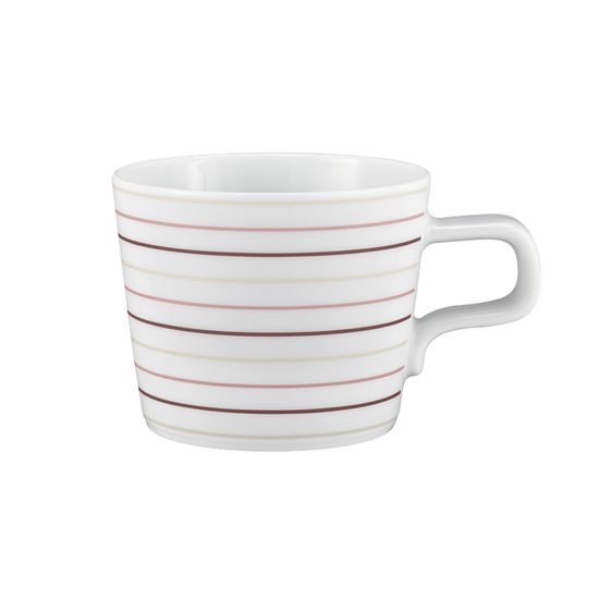 Coffee cup and saucer, No Limits 24943 Cream Lines, Seltmann Porcelain