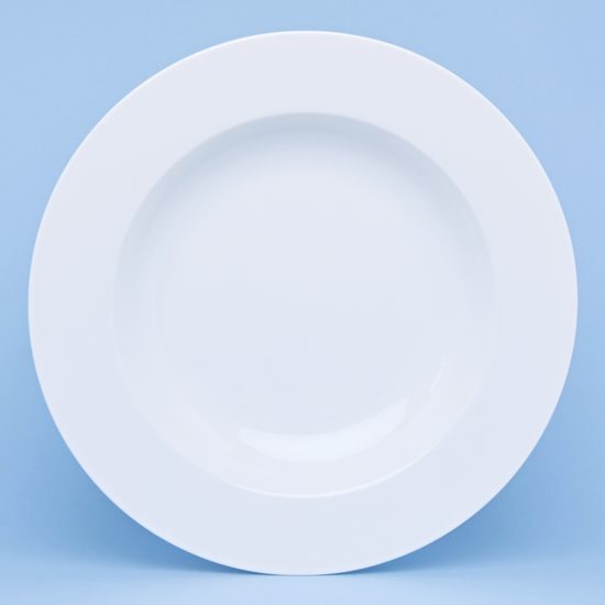 Dish round deep / pasta plate 30 cm, Nina white, Thun 1794 Carlsbad porcelain