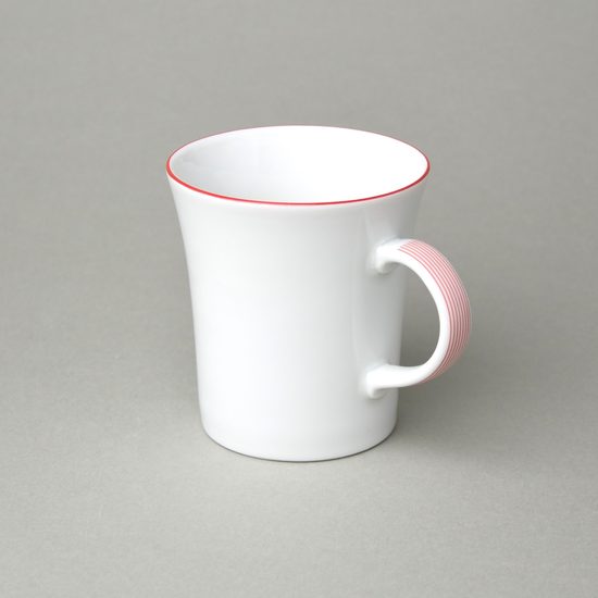 Hrnek Marsyas 0,31 l, Thun 1794, karlovarský porcelán, červená linka