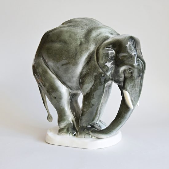 Slon, Etha Richter, 30 x 14 x 30 cm, Porcelánové figurky Schwarzburger Werkstatten