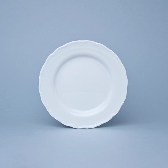 Plate breakfast 21 cm, Ophelia white with bottom sign, Thun 1794