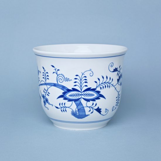 Květináč bez uch, bez nožky pr.19 cm; v.15,8 cm, Cibulák, originální z Dubí