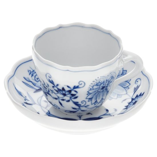 Cup and Saucer Mini - Onion Pattern, Meissen Porcelain