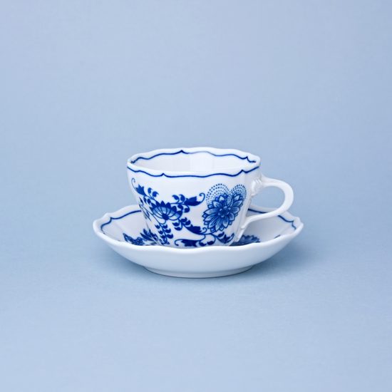 Cup and saucer A/1 + A/1, 120 ml / 13 cm for coffee, Original Blue Onion Pattern