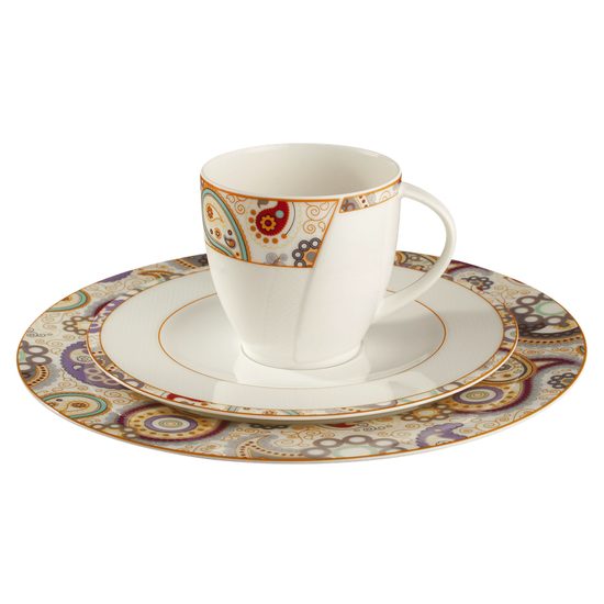 Kávová souprava pro 1 osobu (3dílná), Achat 4045 Myst, Královský porcelán Tettau