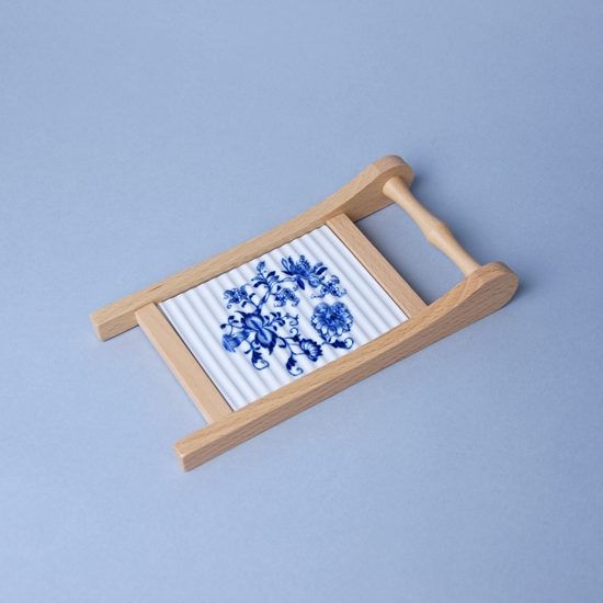 Valcha mini s dřevěným rámečkem 11 x 9 cm, Cibulák, originální z Dubí