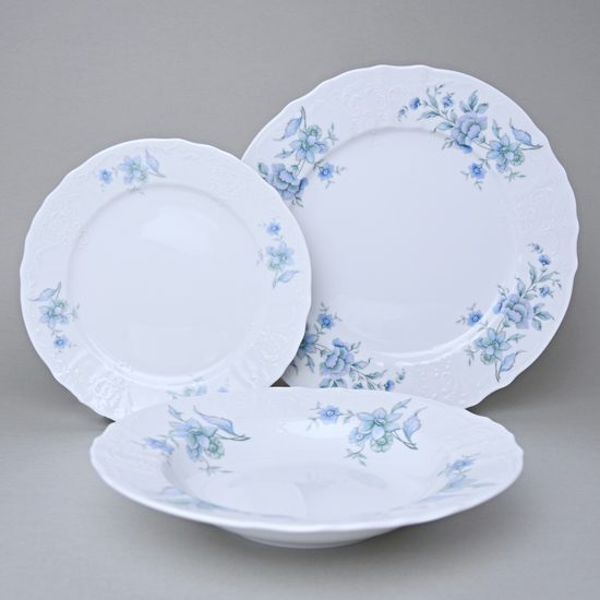 Plate set for 6 pers., Thun 1794, karlovarský porcelán, BERNADOTTE Gentiana