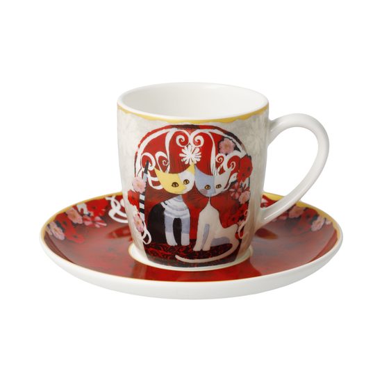 Demitasse Templi dell amore 100ml, Fine Bone China, Cats Goebel R. Wachtmeister