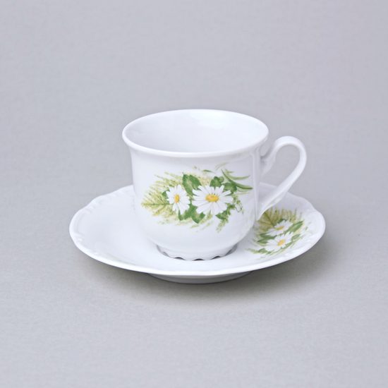 Coffee cup and saucer 0,13 l / 13,5 cm, Thun 1794 Carlsbad porcelain, CONSTANCE 80262