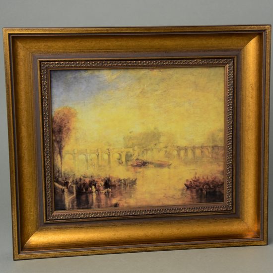 Picture 35 x 31 cm, porcelain, View of the Pont Neuf, Paris, William Turner, Seltmann - Tettau