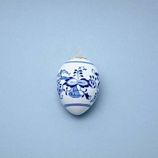 Eastern Egg 5,6 x 7,5 cm, Original Blue Onion Pattern, QII.