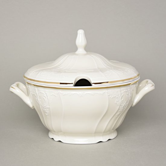 Mísa polévková 2,5 l, Thun 1794, karlovarský porcelán, BERNADOTTE ivory + zlato