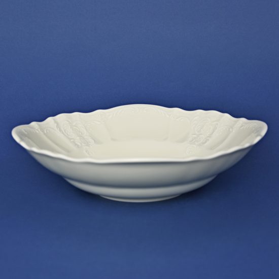 Bowl deep 25 cm, Thun 1794 Carlsbad porcelain, Bernadotte ivory