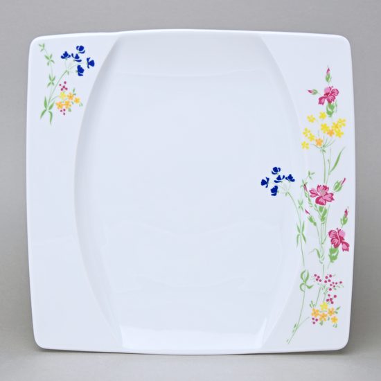 EYE luční kvítí, Talíř mělký 27 cm, Thun 1794, karlovarský porcelán