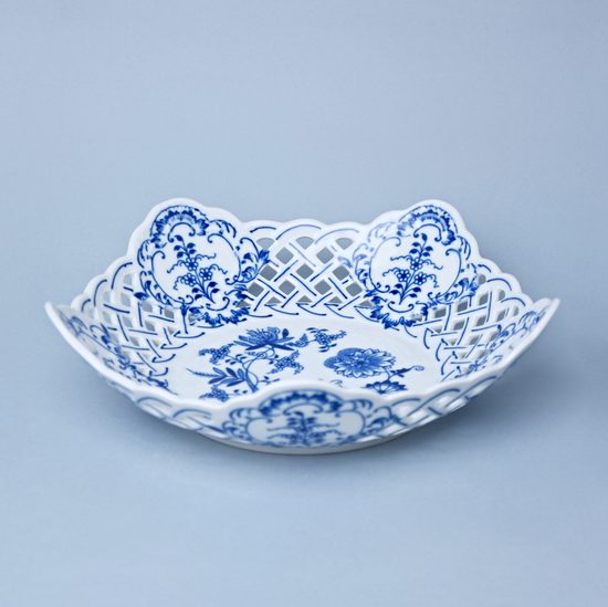 KVARTA: Mísa pětihranná prolamovaná 24 cm, Cibulák, originální z Dubí