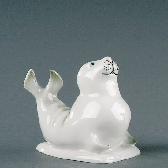 Tuleň 6,5 x 4,5 x 6,5 cm, Kati Zorn, Porcelánové figurky Unterweissbacher