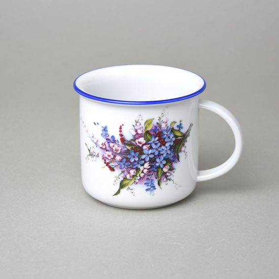 Mug Tina middle 0,24 l, Forget-menot + Lily of the valley decor, Český porcelán a.s.