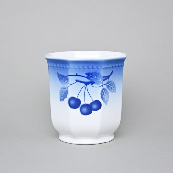 Flower pot 13,5 cm, Thun 1794 Carlsbad porcelain, BLUE CHERRY