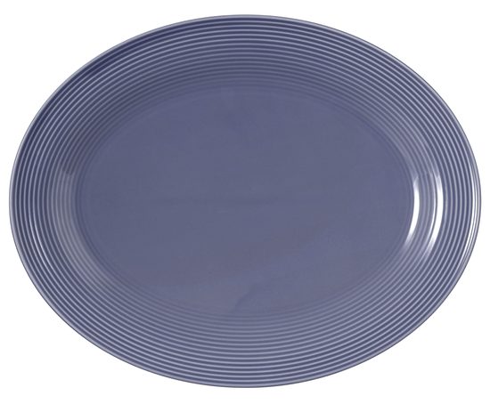 Beat lilac blue: Dish oval flat 35 x 28 cm, Seltmann porcelain