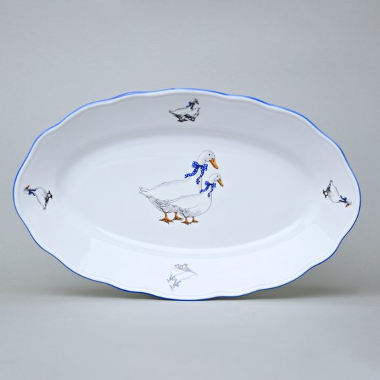 Mísa oválná 31 cm, Český porcelán a.s., husy